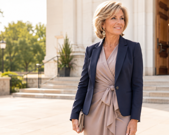 Chic church outfit ideas for women over 40 featured collage image