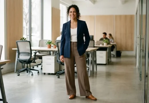 Chic plus size work outfits for curvy women, professional office style flat lay