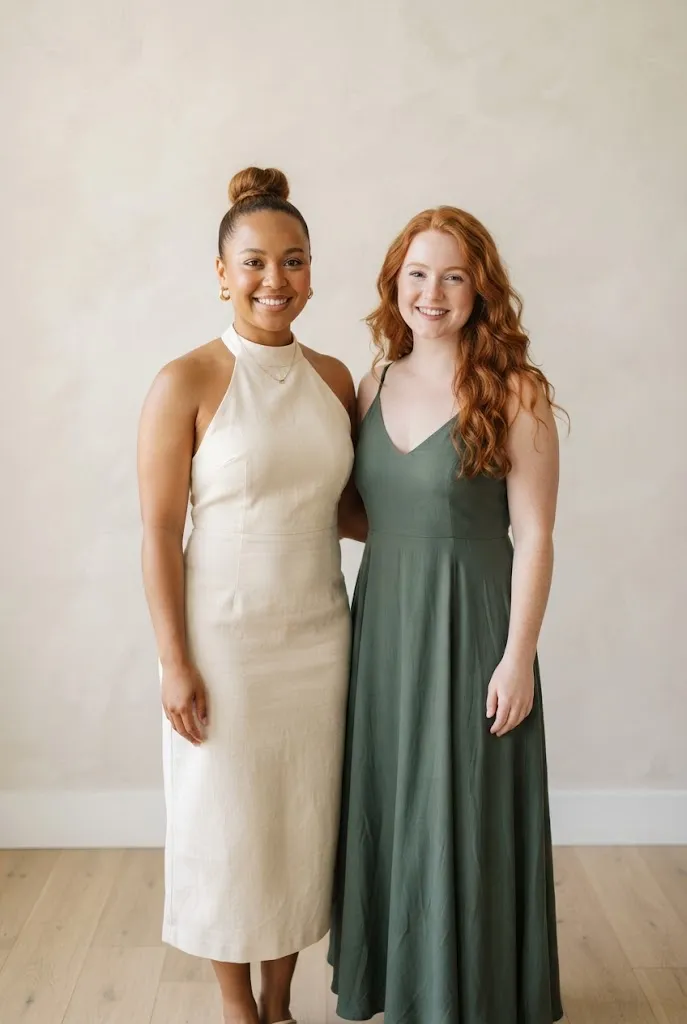 Comparison of high neck and low neck wedding guest dress styles